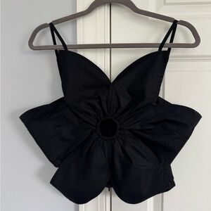 Unique Black Flower Top